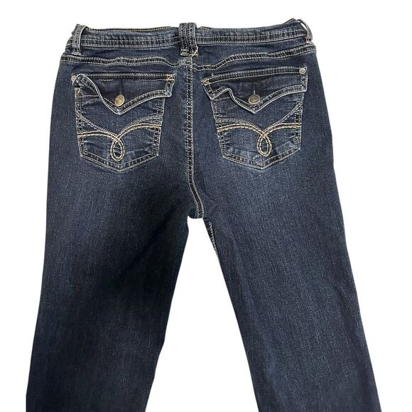 WallFlower  Blue Jeans Size 7 Boot Cut‎ , Distressed Women Blue Jeans - Picture 13 of 16